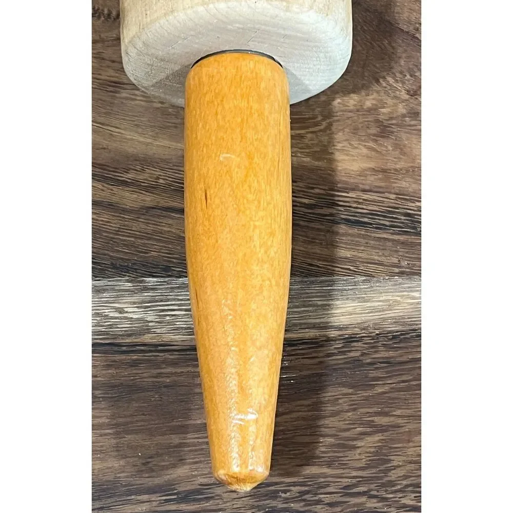 Vintage Maple & Beech Wood Rolling Pin – Farmhouse Kitchen Decor or Baking Tool